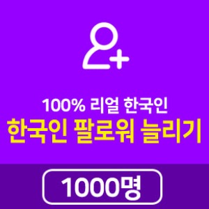한국인 팔로워를 1000명 늘려 마케팅으로 활용