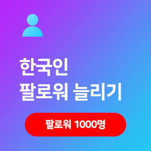 한국인 팔로워를 1000명 늘려 마케팅으로 활용